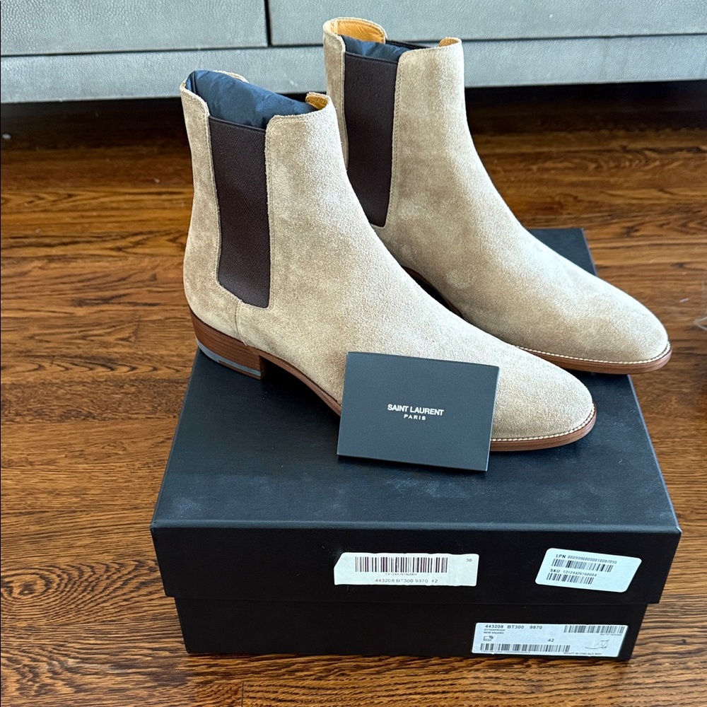 Authentic Men’s Saint Laurent Wyatt 30 Chelsea Boots Brand New